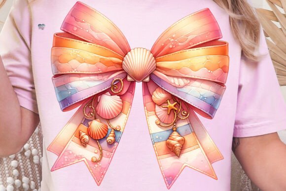 Bring the Coast to Your Creations with This Ombre Bow PNG