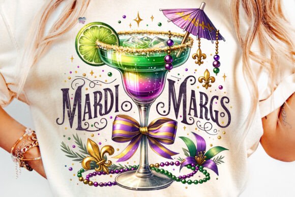 Celebrate in Style: Mardi Gras Margarita PNG Clipart