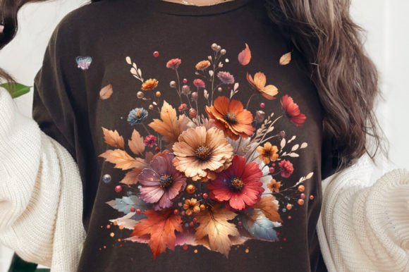 Cottagecore Fall Flowers PNG: Autumnal Charm for Your Projects