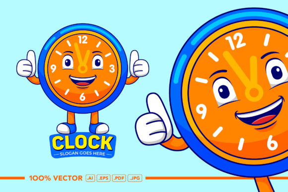 Give Your Brand a Personality with This Charming Clock Mascot
