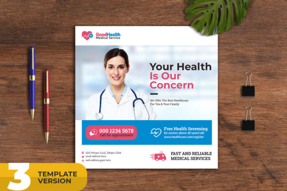 Medical Healthcare Social Media Banner Templates for Pros