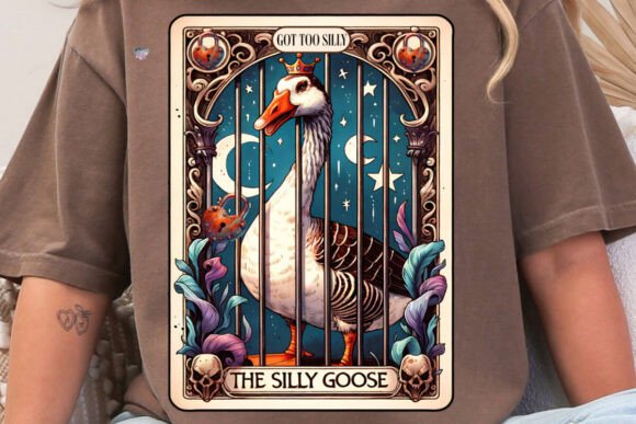 Silly Goose Tarot Card PNG: A Playful Design Asset